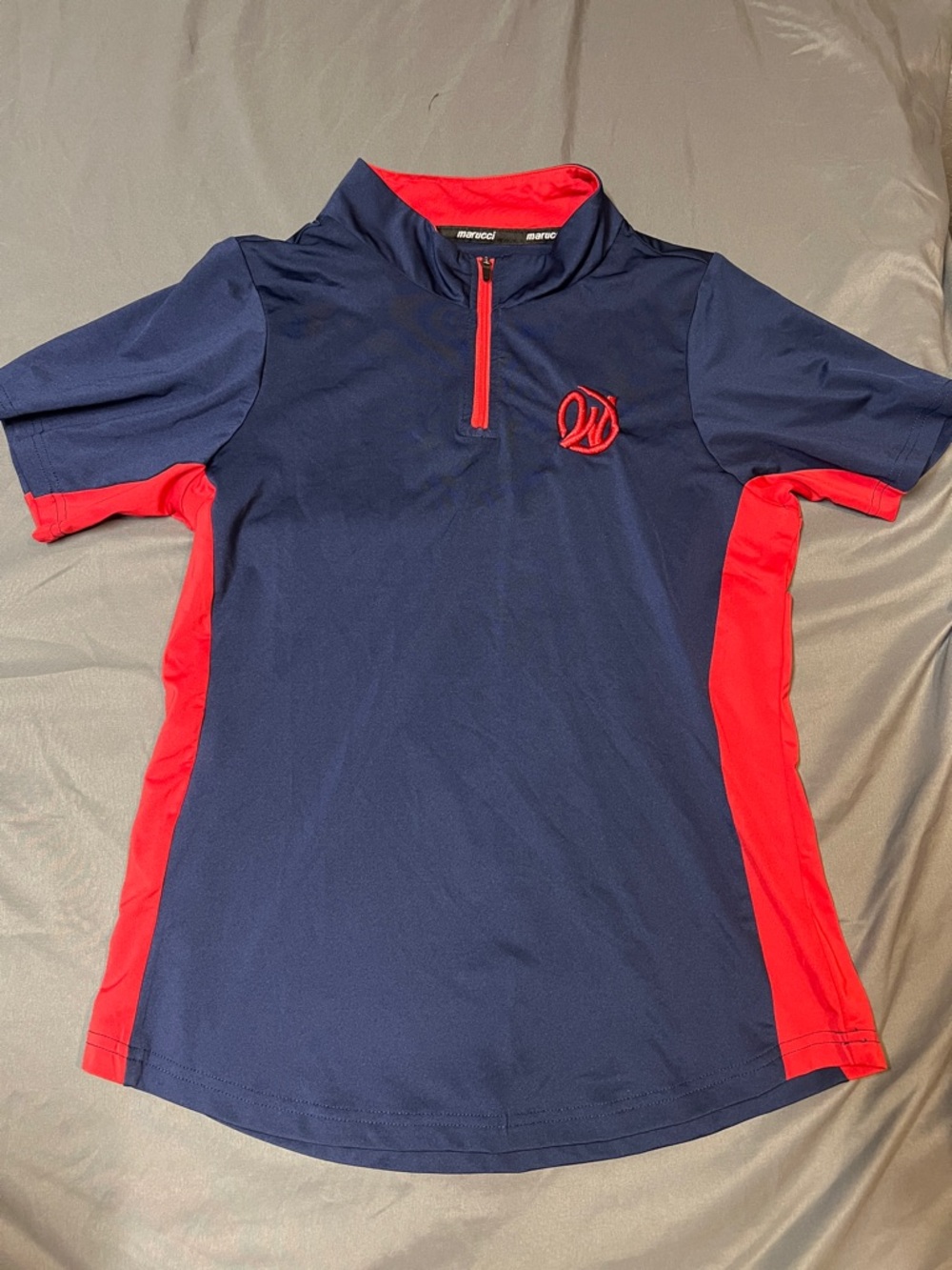 Women’s Marucci Navy with Red Accents - Performance Short Sleeve